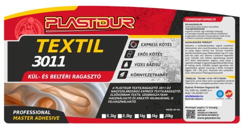 Plastdur Textil 3011 nagy szilárdságú expressz ragasztó 80g