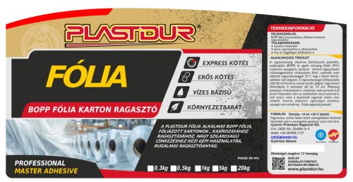Plastdur bopp fólia karton ragasztó 500g