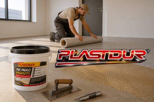 Plastdur PVC és padlószőnyegek nagyszilárdságú rugalmas ragasztója 1 kg