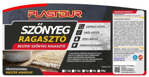 Plastdur szőnyegragasztó jutahátú szőnyegek nagyszilárdságú ragasztója 1 kg